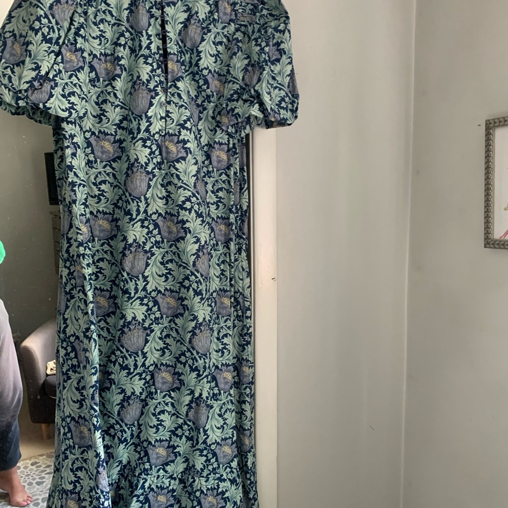 Floral Blue Midi Dress